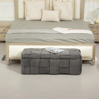 Storage Ottoman,Bedroom End Bench,Upholstered Fabric Storage Ottoman
