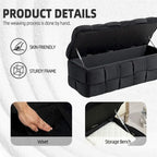 Storage Ottoman,Bedroom End Bench,Upholstered Fabric Storage Ottoman