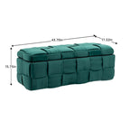 Storage Ottoman,Bedroom End Bench,Upholstered Fabric Storage Ottoman