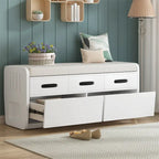 Rustic Storage Bench with 2 Drawers,Hidden Storage Space,Shoe Bench