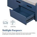 Rustic Storage Bench with 2 Drawers,Hidden Storage Space,Shoe Bench