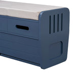 Rustic Storage Bench with 2 Drawers,Hidden Storage Space,Shoe Bench