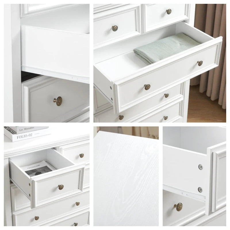 Modern 6 Drawers Dresser 6 Drawers Cabinet Chest of Drawers Closet Organizers - 31.50 * 15.75 * 44.29