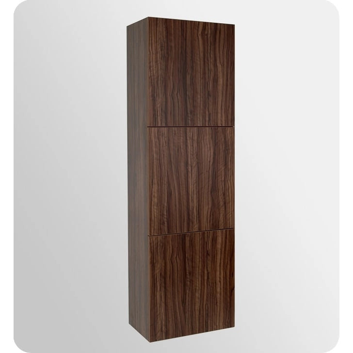 59 Freestanding Bathroom Linen Cabinet with Three Storage