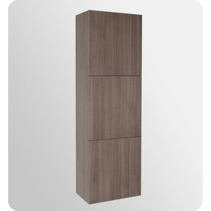 59 Freestanding Bathroom Linen Cabinet with Three Storage
