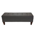 Brooke Upholstered Button-tufted Wood Long Storage Bench