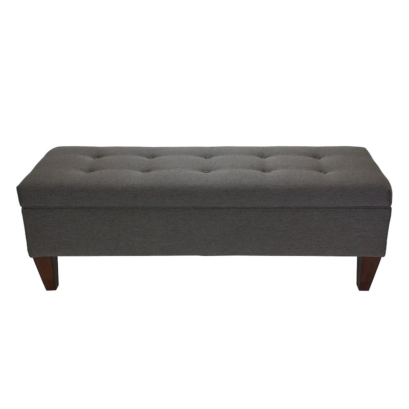 Brooke Upholstered Button-tufted Wood Long Storage Bench