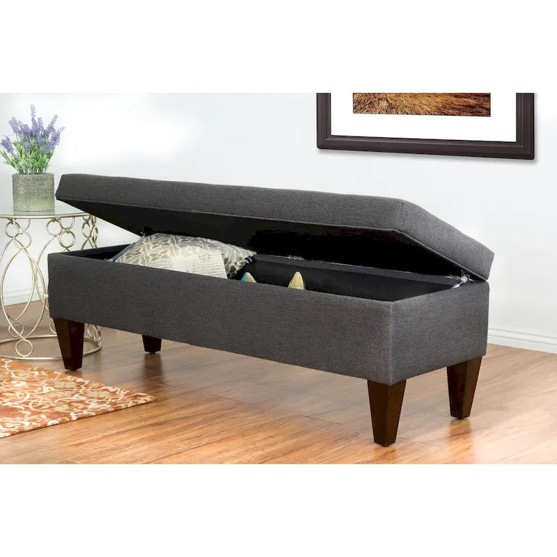 Brooke Upholstered Button-tufted Wood Long Storage Bench