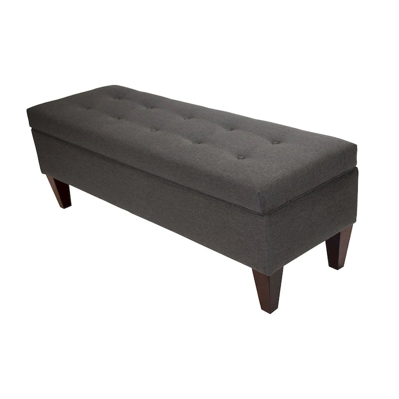 Brooke Upholstered Button-tufted Wood Long Storage Bench
