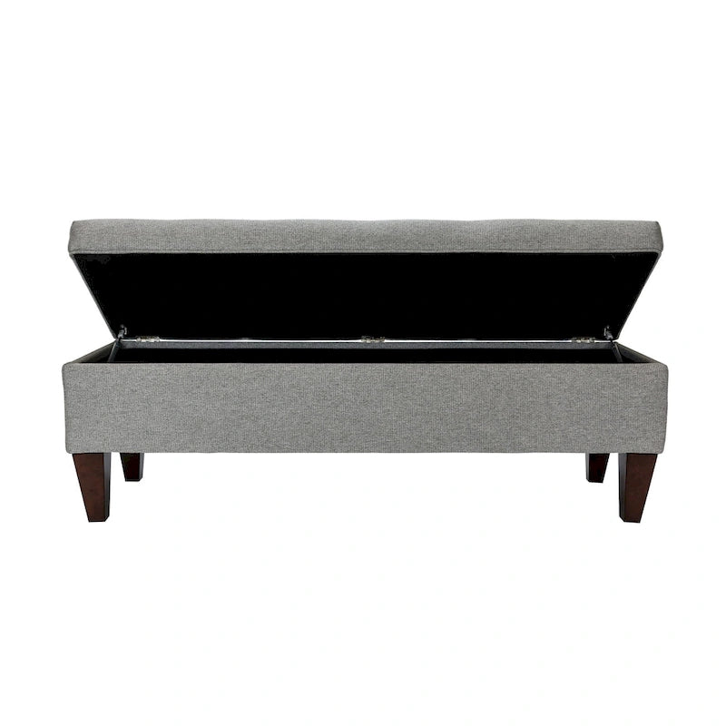 Brooke Upholstered Button-tufted Wood Long Storage Bench