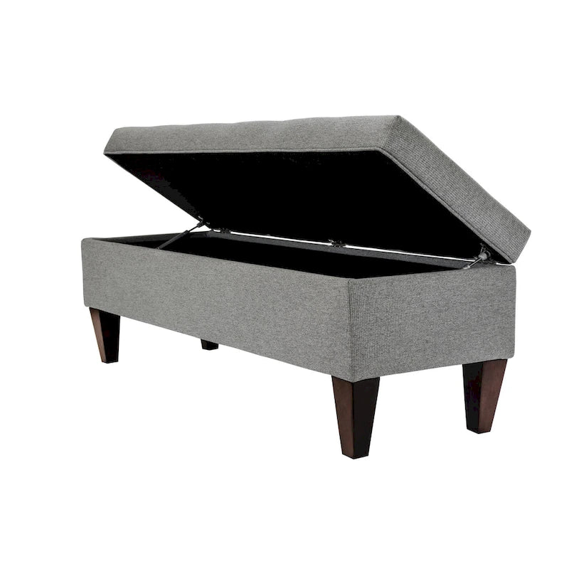 Brooke Upholstered Button-tufted Wood Long Storage Bench