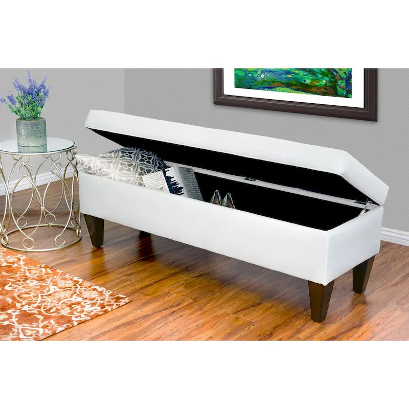 Brooke Upholstered Button-tufted Wood Long Storage Bench
