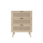Rattan 3 Drawer Cabinet for bedroom living room