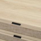 Rattan 3 Drawer Cabinet for bedroom living room