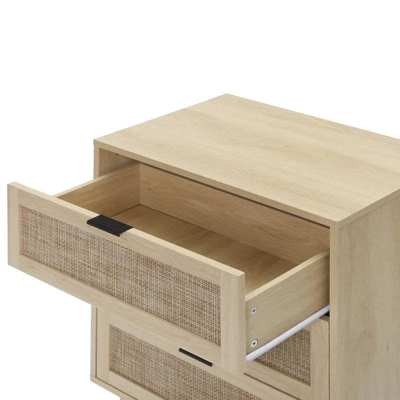 Rattan 3 Drawer Cabinet for bedroom living room