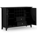 SOLID WOOD 54 Wide Transitional Sideboard Buffet & Wine Rack - 17 D x 54 W x 36 H