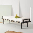 Teak Cushion Bench - 70 W x 25.7 L x 18.5 H