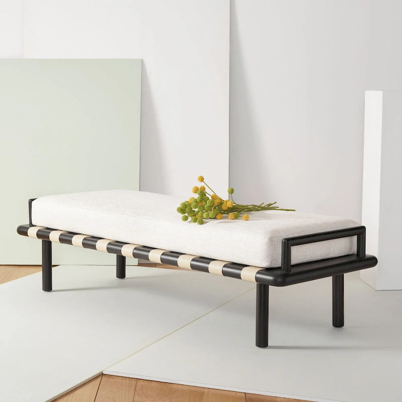 Teak Cushion Bench - 70 W x 25.7 L x 18.5 H