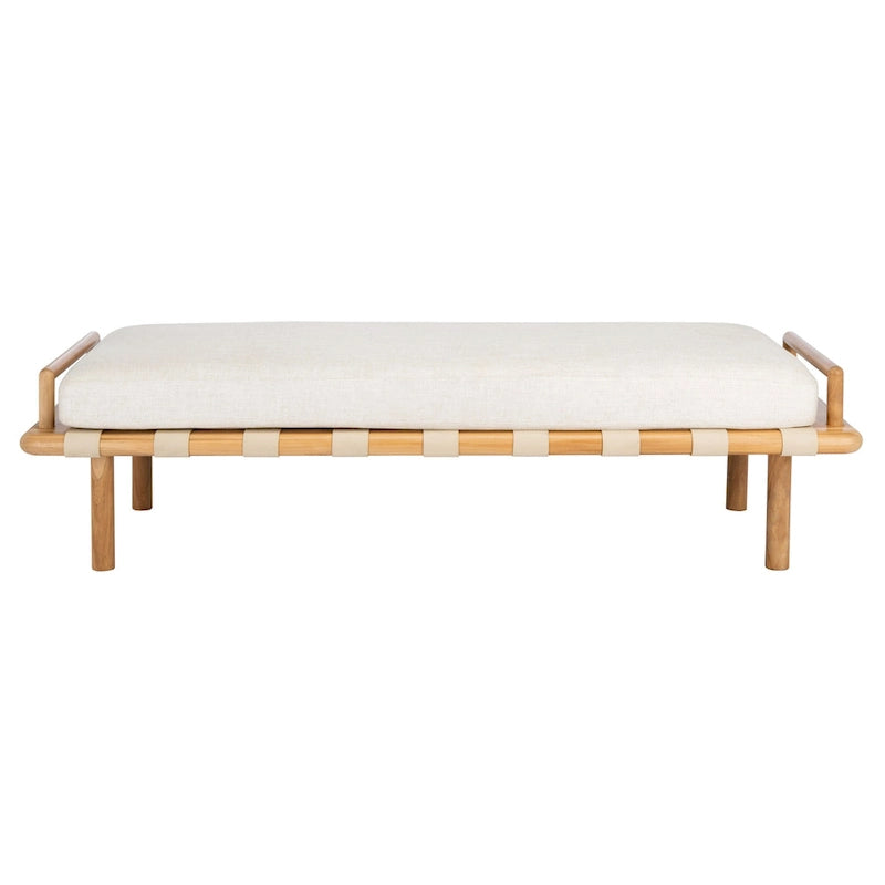 Teak Cushion Bench - 70 W x 25.7 L x 18.5 H