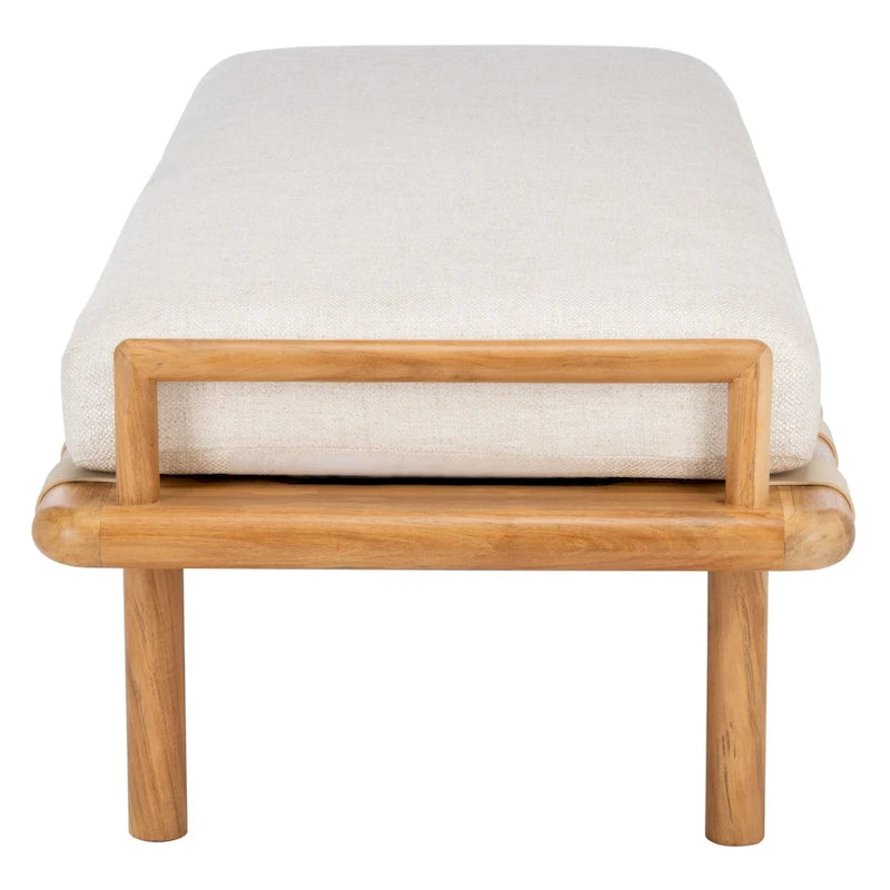 Teak Cushion Bench - 70 W x 25.7 L x 18.5 H