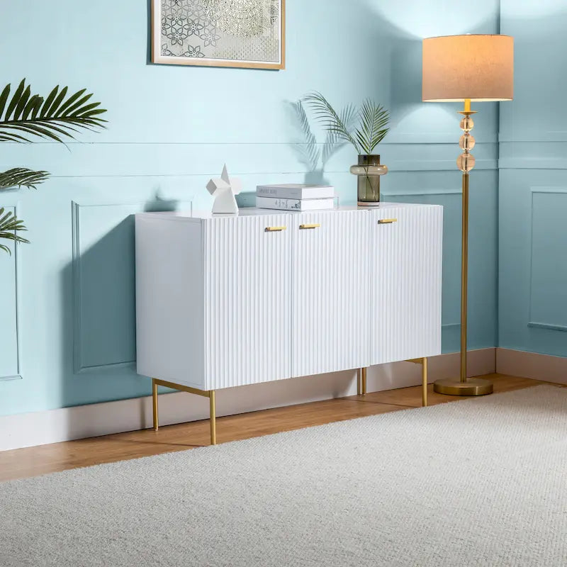 Multifunctional 47 Buffet Sideboard Cabinet with 3 Doors by
