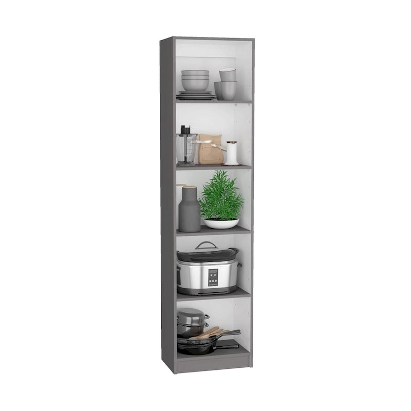 67 Wide 5-Shelf and Cabinet Bookcase Set of 3