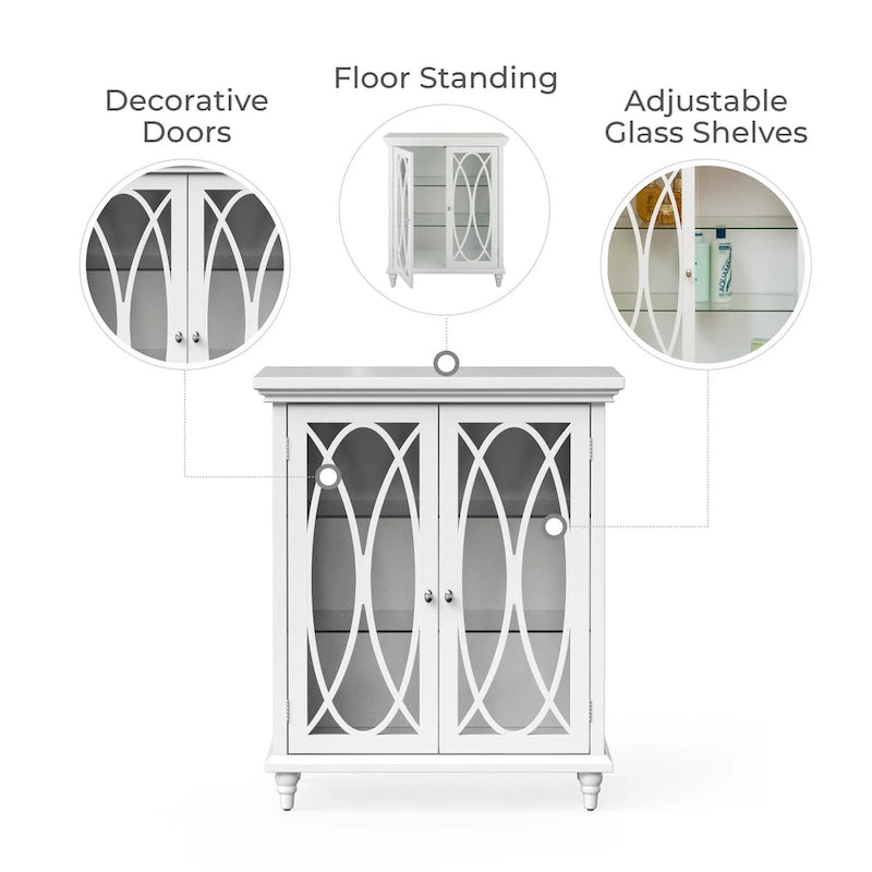 25.98 x 32.01 Floor Cabinet, White - 26L x 12.5W x 32H