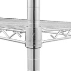 5-etagiges, verstellbares Stahlregal, silberfarben