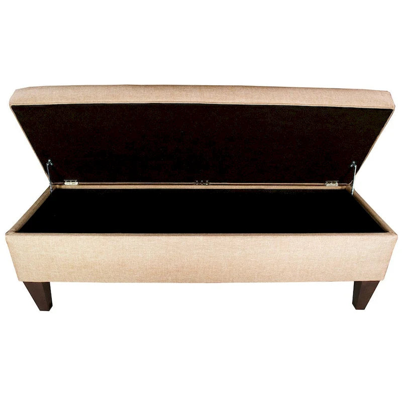 Brooke 10-button Tufted Upholstered Long Storage Bench Ottoman