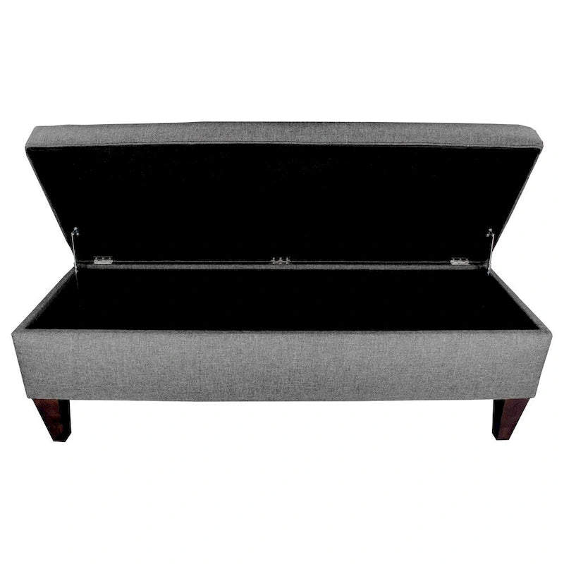 Brooke 10-button Tufted Upholstered Long Storage Bench Ottoman