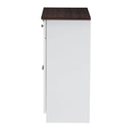Traditional White Wood Kitchen Storage Cabinet by