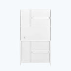 Large Kitchen Pantry Storage Cabinet with Glass Doors,Drawers & Open Shelves