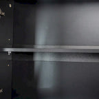 Large Kitchen Pantry Storage Cabinet with Glass Doors,Drawers & Open Shelves