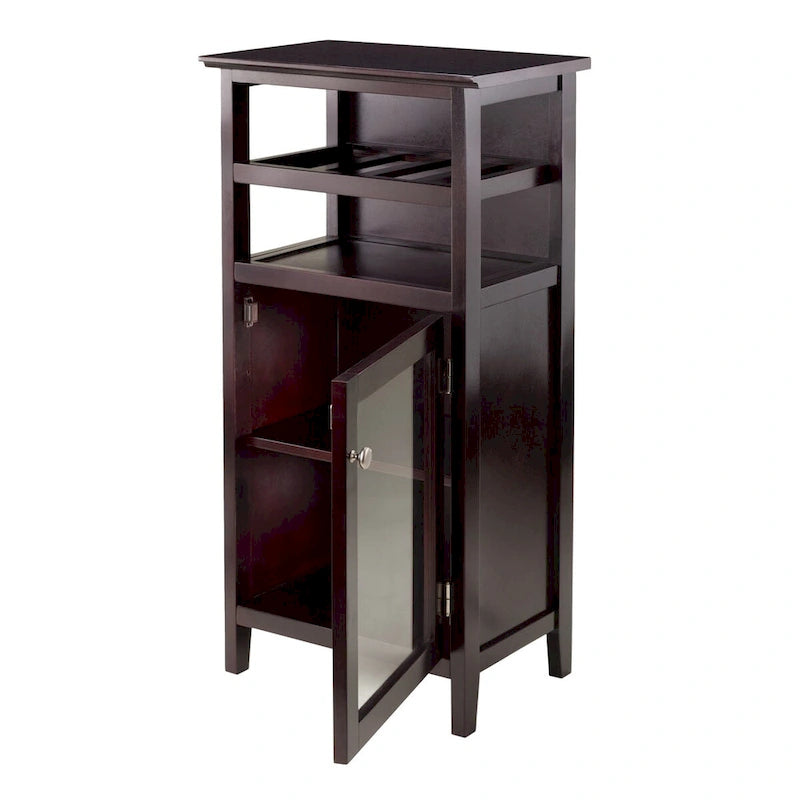 Wine Cabinet, Espresso - 19.13 x 12.72 x 37.48 inches