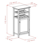 Wine Cabinet, Espresso - 19.13 x 12.72 x 37.48 inches
