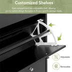 Narrow Design Shoe Cabinet with 3 Flip Drawers, 3 Hooks