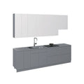 Kitchen Gray & White Gloss Color Base Size 9.5Ft Wide - 114x24