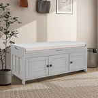 43.5 Storage Bench With Linen Blend Cushion