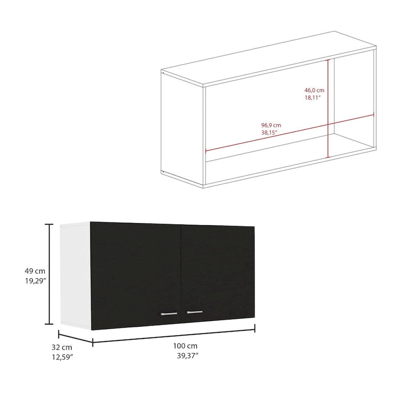 Wall Cabinet, Two Shelves, Double Door