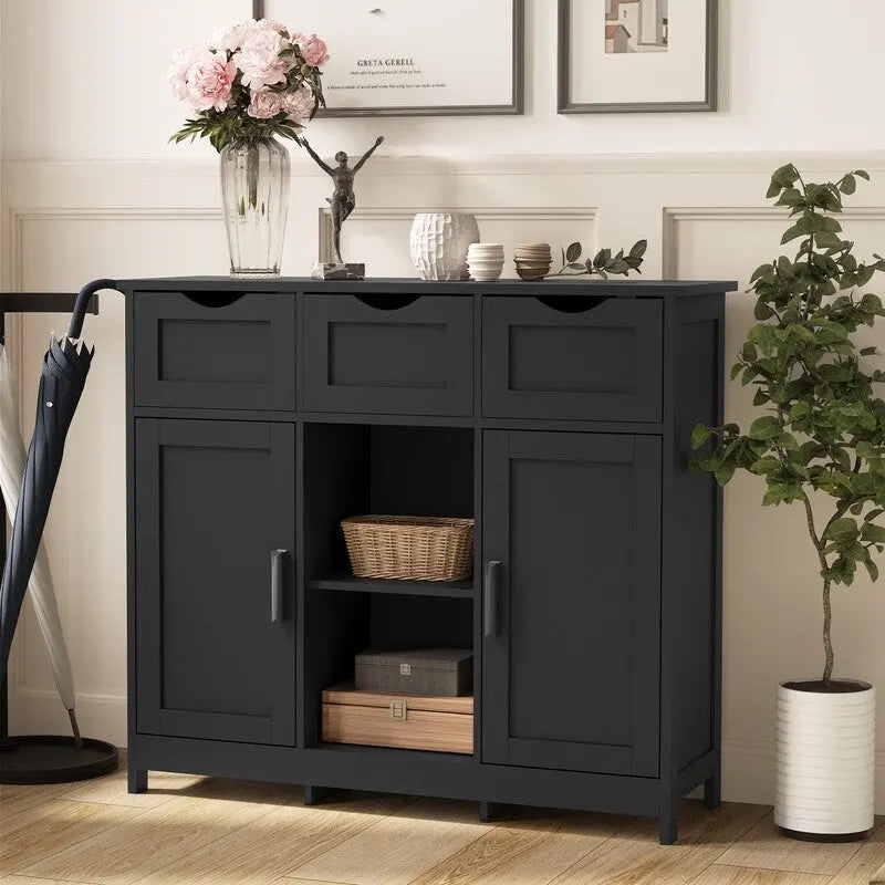 35.4 Wide 3 Drawer Sideboard - N/A