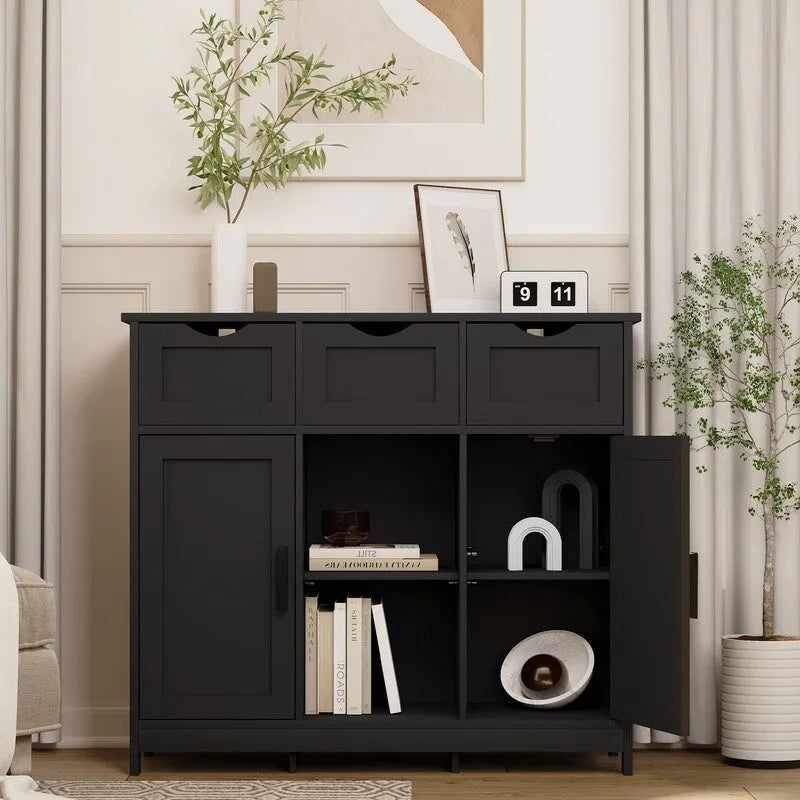 35.4 Wide 3 Drawer Sideboard - N/A