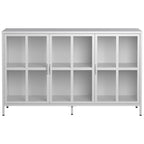 Sideboard Buffet Cabinet with Storage Steel Storage Cabinet ,Adjustable Feet,Glass Doors,Large Capacity Organizer