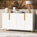 55 Sideboard Storage Cabinet with Adjustable Shelves, Glossy Finish