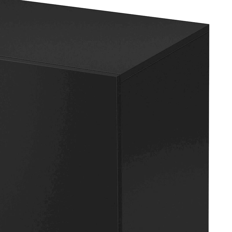 55 Sideboard Storage Cabinet with Adjustable Shelves, Glossy Finish