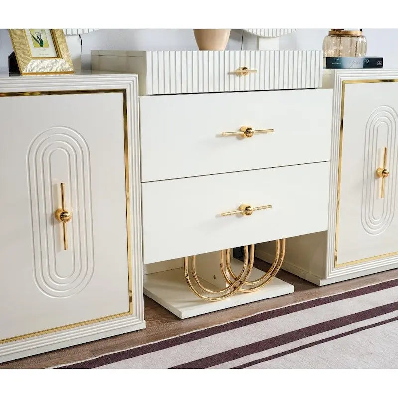 Marsille Modern Buffet With Mirror For Dining Room