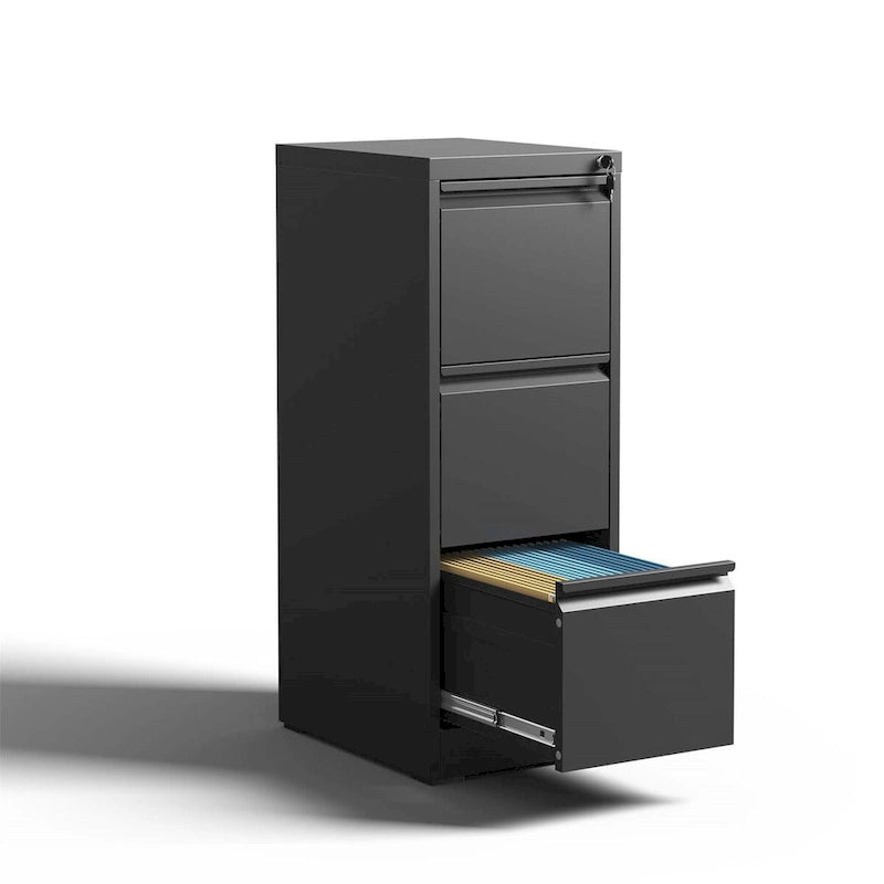 3 Drawer Metal Vertical File Cabinet with Lock