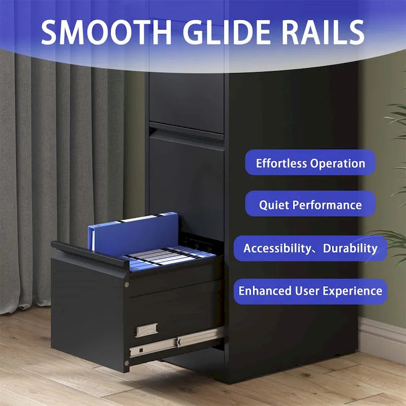 3 Drawer Metal Vertical File Cabinet with Lock