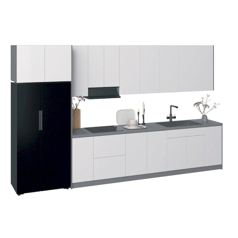 Kitchen White Gloss Color Base Size 13Ft Wide - 157x24
