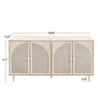 4-türiger Schrank, geeignet für Schlafzimmer, Wohnzimmer, Arbeitszimmer