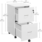 2-Schubladen-Aktenschrank - 16.9T x 17.5B x 28.3H